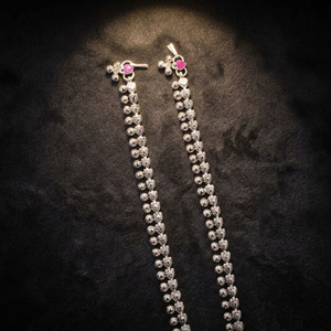 Juego de Tobilleras Tradicionales Ghungroo de Plata de Ley 925, Joyería India Payal para Pies, Cadena para Piernas, Pulsera de Tobillo para Mujer, Boda Nupcial - Product Image 5