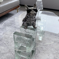 Moderner Minimalistischer Design-Couchtisch in Wolkenform aus Transparentem Acryl mit Stauraum, Leicht zu Reinigen, Wohnzimmermöbel