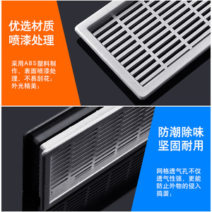 Trous de ventilation rectangulaires en maille plastique respirante pour armoires, étagères à chaussures, usage général avec ruban adhésif ou vis - Product Image 5
