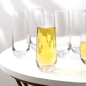 Samyo Verre à champagne personnalisé soufflé à la main sublimation <span class=keywords><strong>cristal</strong></span> Verres à champagne sans pied flûtes de luxe avec bord doré - Product Image 4