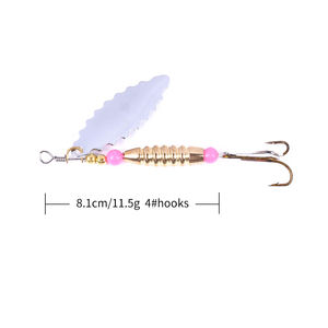 طعم صيد سمك جيركاز شاطئ البحر طعم الصيد الدوار الطعم الذهب الجسم الفضة عاكس الصورة - Product Image 6