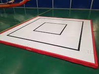 Piso Profesional para Competencia de Aeróbic, Estándar FIG, Alto Rendimiento, Resistente al Agua, Color Blanco, 12m*12m, Juego Completo para Exportación