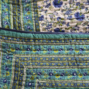 Edredón de Diseño Premium con Estampado Patchwork, Estilo Vintage, Tamaño Queen, Algodón Kantha, Manta Reversible Suave para Invierno, para Hotel - Product Image 1