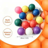 Balles de tennis de table en plastique sans couture de couleurs mélangées, balles de ping-pong pour les soirées de jeux en famille, fournitures pour fêtes