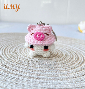 Món quà tùy chỉnh Keyring plushie dệt kim dệt Crochet Amigurumi nghệ thuật búp bê động vật nhỏ nhỏ sang trọng mềm đồ chơi nấm Keychain Vòng - Product Image 5