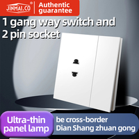 Interrupteur universel prise électrique durable PC 1 gang avec panneau de prise à 2 broches pour la maison/le bureau/la lumière d'ingénierie prise électrique