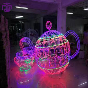 Luces LED 3D con diseño de tetera, impermeables IP65, para decoración exterior en centros comerciales - Product Image 3