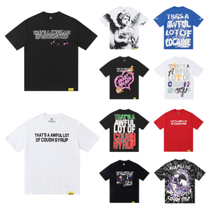 Nuova Collezione di Magliette Firmate con Stampa 'THAT'S AWFUL LOT OF COUGH SYRUP', <span class=keywords><strong>Abbigliamento</strong></span> di Marca, T-shirt in Puro Cotone 100% per Uomo - Product Image 1