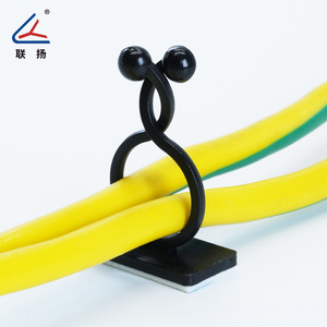 Clip de câblage Lianyang série KL noir, auto-adhésif, organisateur de faisceau de câbles en nylon, base de fixation moulée par injection - Product Image 3