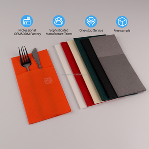 Tùy Chỉnh Khăn Giấy Serviettes Với Logo Kích Thước Lớn 42X42Cm Màu Xanh Lá Cây Màu Vải Giống Như Khăn Ăn Cho Nhà Hàng Hoặc Đám Cưới Tổ Chức Sự Kiện Bên - Product Image 3