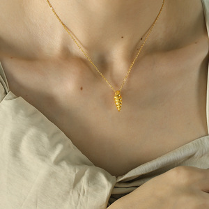 Collar en espiral con colgante de concha, chapado en oro de 18 quilates, cadena de acero inoxidable para clavícula, para mujer - Product Image 4