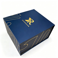 Boîte d'emballage de chapeau en carton noir de luxe recyclable, logo personnalisé, boîte cadeau magnétique de grande taille, impression quadrichromie