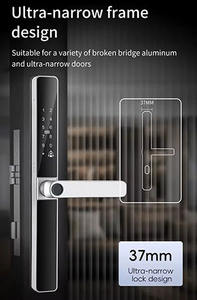 Serrure <span class=keywords><strong>de</strong></span> porte intelligente en aluminium étanche IP68 Euro 5572 2885 Double crochet Mortise TTlock Tuya <span class=keywords><strong>WiFi</strong></span> Empreinte digitale Intelligente UPVC Coulissante - Product Image 2