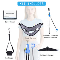 Dispositif de traction cervicale pour étirement du cou (plastique certifié FCC) – Garantie 1 an pour la physiothérapie à domicile – Réduit la pression cervicale