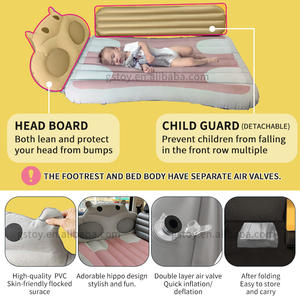 Personnalisé Hippopotame SUV <span class=keywords><strong>lit</strong></span> gonflable Camping Portable <span class=keywords><strong>coffre</strong></span> floqué banquette arrière sieste voyage sommeil tapis voiture matelas pneumatique - Product Image 4