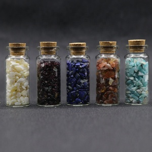 <strong>Jade</strong> Crystal Agate Gravel Carved Eco-friendly Wish Bottle Drifting Bottle Feng Shui <strong>Stone</strong> Degaussing Irregular Twelve - Product Image 3