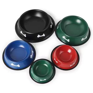 Bán buôn thép không gỉ vật nuôi bát lớn lên phim hoạt hình mô hình phun sơn di động nhỏ lớn sắt nhắm mục tiêu của mèo hộp thực phẩm đóng gói - Product Image 4