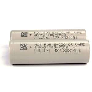 แบตเตอรี่ลิเธียมไอออนแบบชาร์จได้รุ่น P50b 5000mAh INR21700-P50B 3.6V 50A 12C ค่ากระแสไฟฟ้าสูง ค่าความต้านทานต่ำ 21700 P50B - Product Image 2