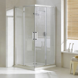 <span class=keywords><strong>Cabine</strong></span> de <span class=keywords><strong>douche</strong></span> sans cadre de luxe, porte coulissante en verre trempé, <span class=keywords><strong>cabine</strong></span> d'angle en aluminium, salle de bain moderne, design imperméable pour hôtel - Product Image 2