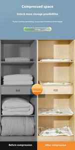 Sacs de compression sous vide à article unique épaissi en gros, grands vêtements de ménage, couettes, doudounes, stockage - Product Image 6