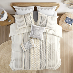 Copripiumino stampato in cotone Full Queen Set con pianta floreale in ciniglia intrecciata 3D per il Comfort della camera da letto per uso domestico