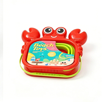 Ensemble de jouets de plage pliables en forme de crabe pour enfants, en plastique, pour les âges de 2 à 7 ans, kit de jeu de sable multifonctionnel pour l'été
