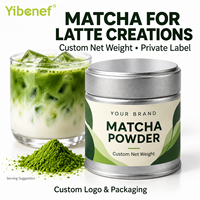 Boîte en métal de 45g de poudre de matcha de qualité AAAAAA, boîte cadeau pour hôtel et spa, logo personnalisé OEM