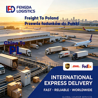 Logistique de conteneurs Express UPS, expédition CIF vers la Pologne, aéroport de Varsovie Chopin, support de modification d'étiquettes par un courtier en douane