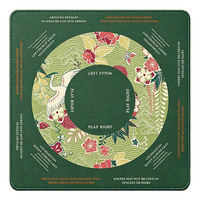 Tapis de Mahjong Américain Xyora de Luxe Style Floral, Taille Standard, Surface Silencieuse, Thème Rose et Bleu pour Soirées Jeux