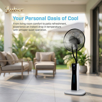 Ventilateur brumisateur électrique avec réservoir de 41 L, 3 vitesses, portable, pour pulvérisation d'eau, installation au sol pour garage et hôtel