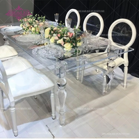 Meistverkaufter Moderner Transparenter Acryl-Esstisch 6-Stühle-Set für Hochzeiten und Outdoor-Veranstaltungen