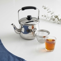 Bouilloire moderne en acier inoxydable à large ouverture avec infuseur, grande capacité, compatible induction, écologique, pour usage domestique