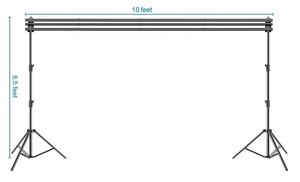 Support de fond réglable 3 en 1 pour Studio Photo et vidéo, Triple barre de croisé, très robuste - Product Image 3