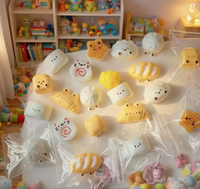 Mini Mignon Hamburger Gâteau Simulation Alimentaire Jouer Série Tpr Squishy Haute Valeur Colorée TPR Squeeze Décompression Lente Rising Jouet