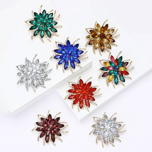 Broche de Flor con Pedrería Marquise <span class=keywords><strong>para</strong></span> Mujer, Estilo Coreano, <span class=keywords><strong>para</strong></span> Bodas, Compromisos y Fiestas - Product Image 1