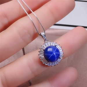 Conjunto de Joyería de Plata de Ley 925 con Zafiro Azul Estrella de Alta Calidad - Product Image 4
