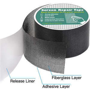 Parche de Malla de Fibra de Vidrio Fácil de Aplicar para Reparación de Agujeros y Roturas en Pantallas de Ventanas de Hogar - Product Image 4
