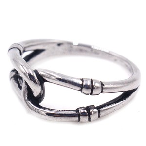 Men's <b>Titanium</b> Steel <b>Ring</b> Bamboo Joint Figure Eight Design Retro Silver Color Gift Jewelry - Product Image 4