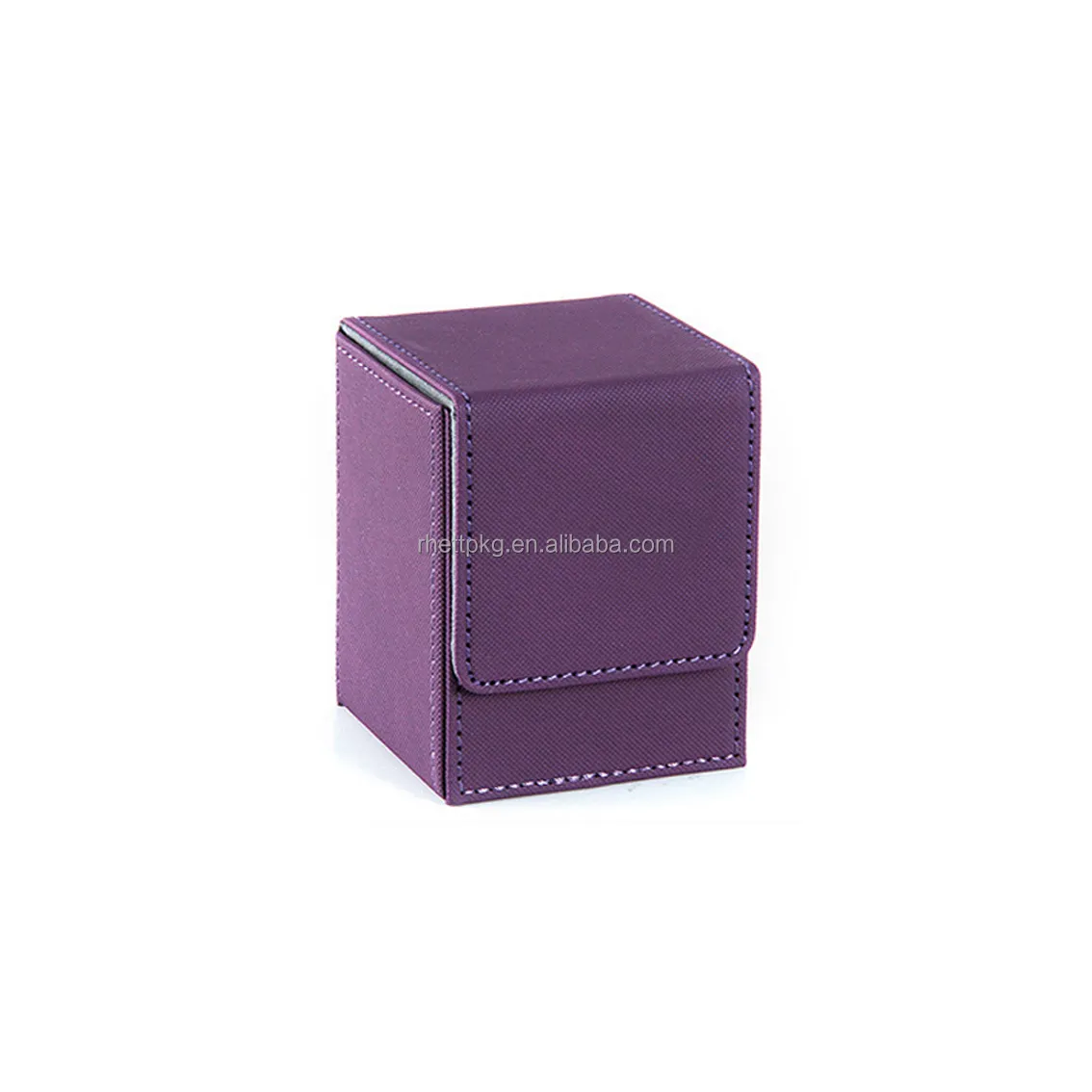 Funda de cuero Pu personalizada, caja de embalaje de almacenamiento de regalo con 4 imanes