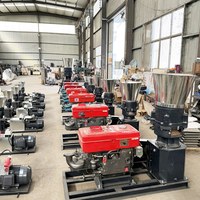 Nouvelle machine de traitement des aliments pour animaux à moteur diesel, modèle métallique, pour la fabrication de granulés pour bétail, capacité de 80 à 1200 kg/h