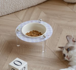 Tazón de Cerámica de Alta Calidad <span class=keywords><strong>para</strong></span> Mascotas, Tazón <span class=keywords><strong>para</strong></span> Comida y Agua <span class=keywords><strong>para</strong></span> Gatos y Perros con Soporte Acrílico, Mesa de Comedor, Suministros <span class=keywords><strong>para</strong></span> Alimentación de Mascotas - Product Image 4