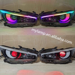 Faro Delantero LED RGB Personalizado con Diseño de Turbina Halo Demon Angry Eye para Infiniti Q50 Sedán, Años 2014-2023 - Product Image 2