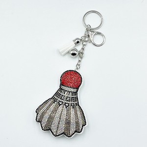 Rhinestone Crystal Badminton Keychain Fashionable Pendant <b>Bag</b> Hanging Crystal Keychains - Product Image 5