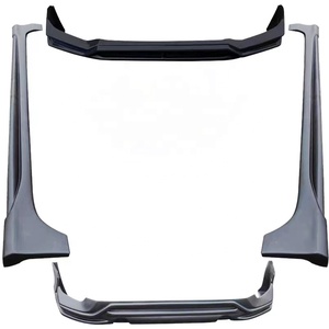 New 2019-2021 for for Sedan Bumper Kit Front Lip Rear Lip Side Skirts Plastic ABS Matte Black - Product Image 1