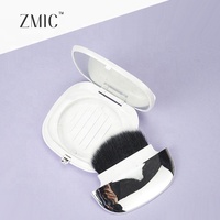 Boîtier vide carré pour poudre compacte, étui à maquillage pour fard à paupières avec pinceau, boîtier en plastique pour poudre libre, palette de luxe pour sourcils et correcteur
