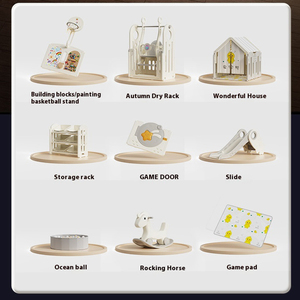 คอกกั้นเด็กแบบพลาสติกดีไซน์ทันสมัยสำหรับใช้ในบ้าน พร้อมรั้วป้องกันเด็กและแผ่นรองคลาน - Product Image 3