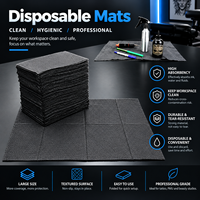 Bavoirs dentaires jetables noirs imperméables pour tatouage, en papier, hygiène multi-niveaux, anti-fuite, pour nettoyage buccal