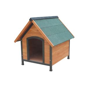 Casa de <span class=keywords><strong>perro</strong></span> de madera resistente a la intemperie duradera para perros pequeños, casa de <span class=keywords><strong>perro</strong></span> para interiores y exteriores, refugio para cachorros con suelo elevado y techo con visera - Product Image 4