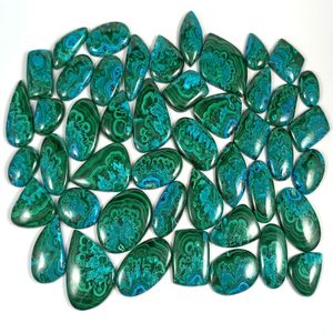 Radha Arts Natural Chrysocolla Malachite 925 <b>Sterling</b> <b>Silver</b> Pendant Gemstone Charm Bezel Set Rings Necklace From Rajasthan - Product Image 1