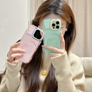 Coque de téléphone portable 3D Onde Mignonne Chat KT Colorée en TPU pour iPhone 17 Air 16 15 14 Pro Max, Étui Arrière Transparent à Motif de Personnage de Dessin Animé - Product Image 5